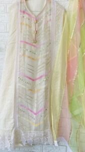 Naayaab cotton organza suit set