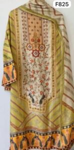 pure muslin pakistani suit set