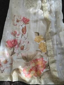 Organza floral suit set