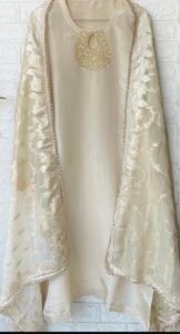 Aarzoo Pure shimmer silk handwork suit - Image 6