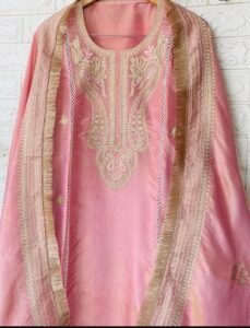 Pure shimmer silk suit
