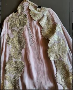 Pink organza suit set