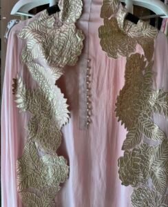 Pink organza suit set - Image 3