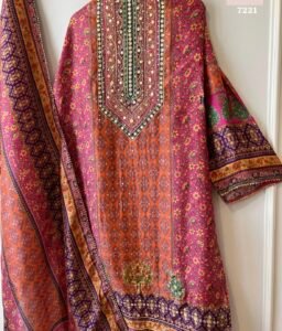 Multicolor mirror work pakistani suit - Image 6
