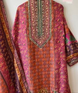 Multicolor mirror work pakistani suit - Image 5