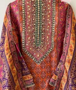 Multicolor mirror work pakistani suit - Image 4
