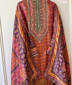 Multicolor mirror work pakistani suit - Image 3