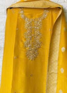 Mustard Pure silk suit