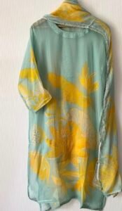 Pastel blue organza suit set - Image 2