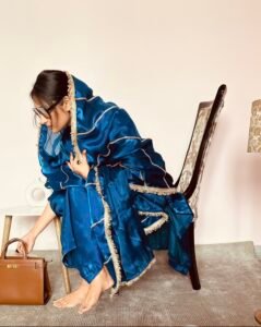 Imperial blue grace pakistani suit - Image 4
