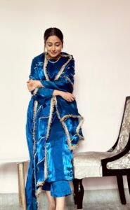 Imperial blue grace pakistani suit - Image 5