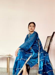 Imperial blue grace pakistani suit - Image 6