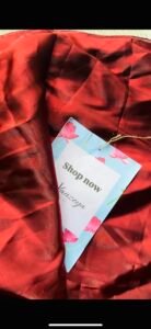 Crimson red tissue silk - Image 3