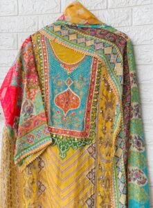 Pure organza silk pakistani suit