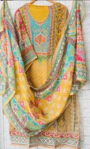 Pure organza silk pakistani suit - Image 3