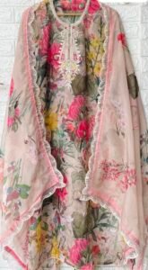 Floral organza suit set - Image 2
