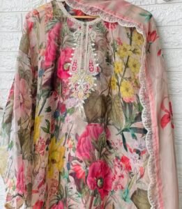 Floral organza suit set - Image 3