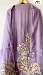 Lilac organza suit set