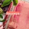 Rust orange cotton tissue saree - Image 6