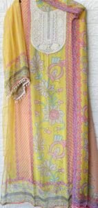 Organza multicolor silk suit - Image 3