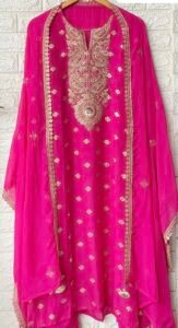 Pure organza heavy work suit set - Image 2