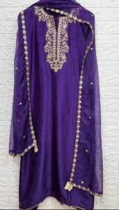 Pure silk purple suit set