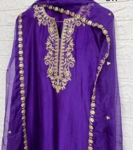 Pure silk purple suit set - Image 2