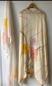 Pure organza silk suit set - Image 3