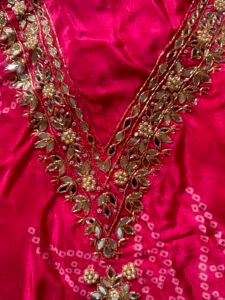 Pure crepe mirror work suit - Image 7