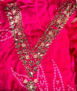 Pure crepe mirror work suit - Image 8
