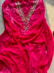 Pure crepe mirror work suit - Image 4