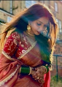 Rust orange Soft tissue silk saree - Image 2