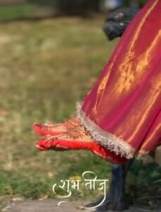 Rust orange Soft tissue silk saree - Image 3
