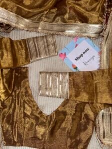 A Padmavat- golden tissue saree - Image 6