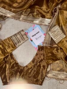 A Padmavat- golden tissue saree - Image 8