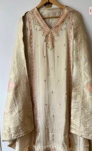 Beige pure tissue suit - Image 3