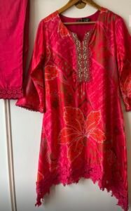 Lace work Pakistani suit set - Image 4