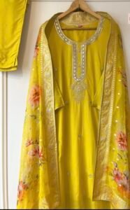 Organza stiched suit set - Image 5