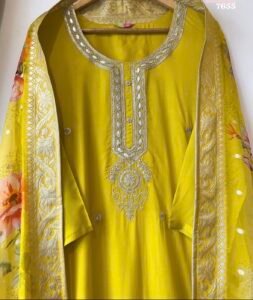 Organza stiched suit set - Image 2
