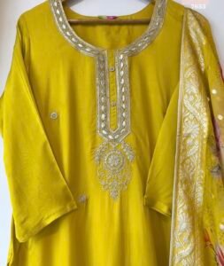 Organza stiched suit set - Image 4