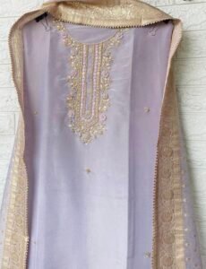 Lilac silk suit
