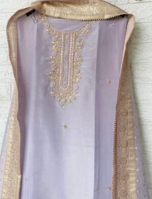 Lilac silk suit