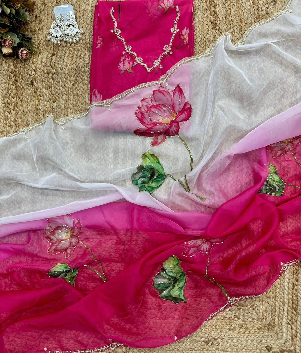Organza silk handwork