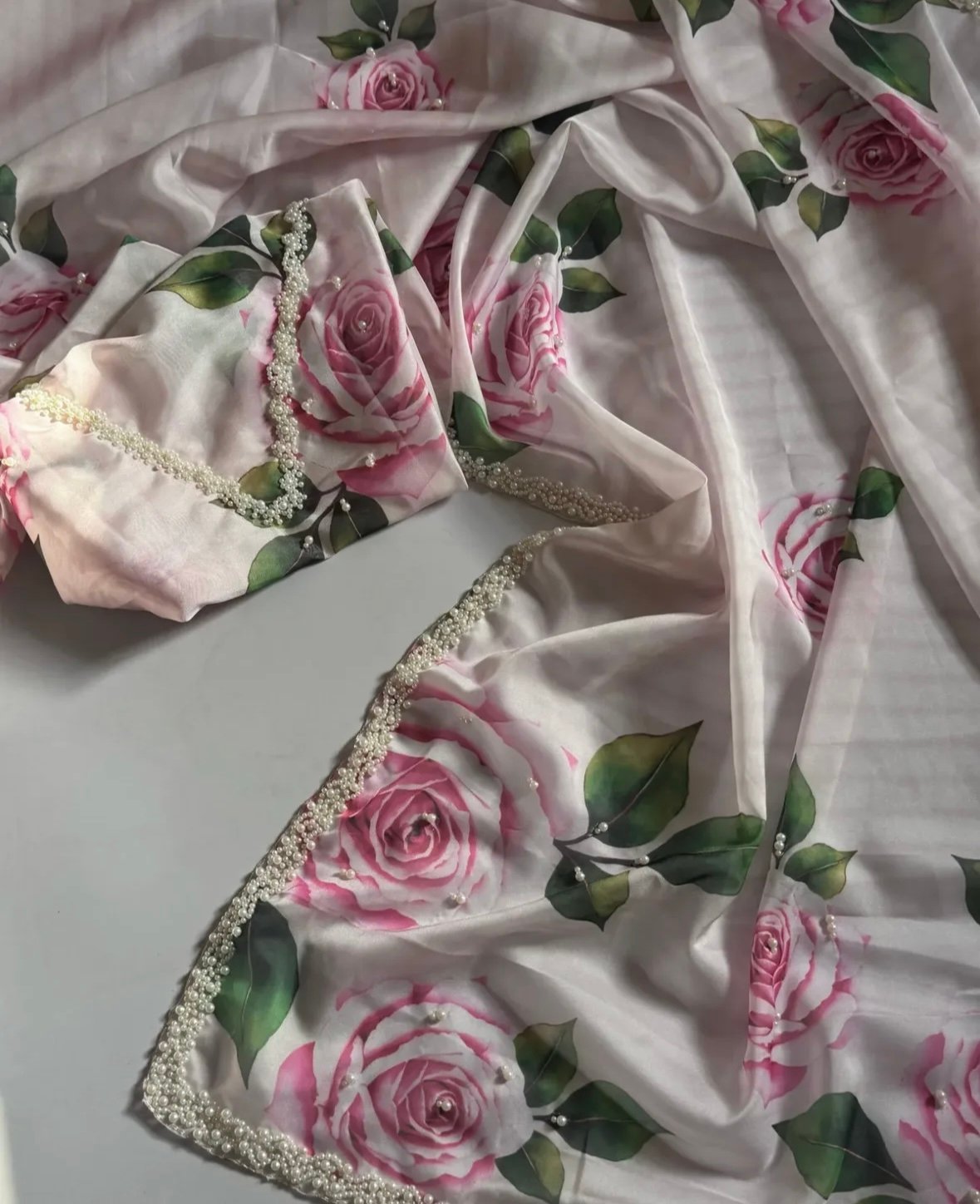 Pearl and roses