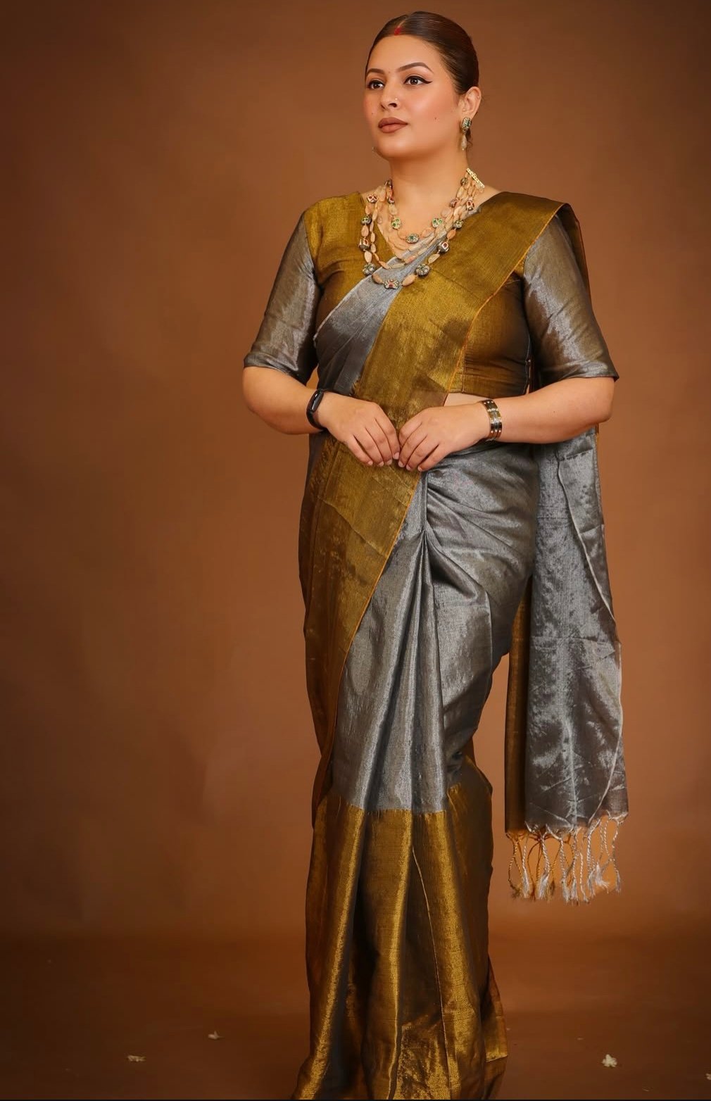 Mbm Sona Chandi tissue silk