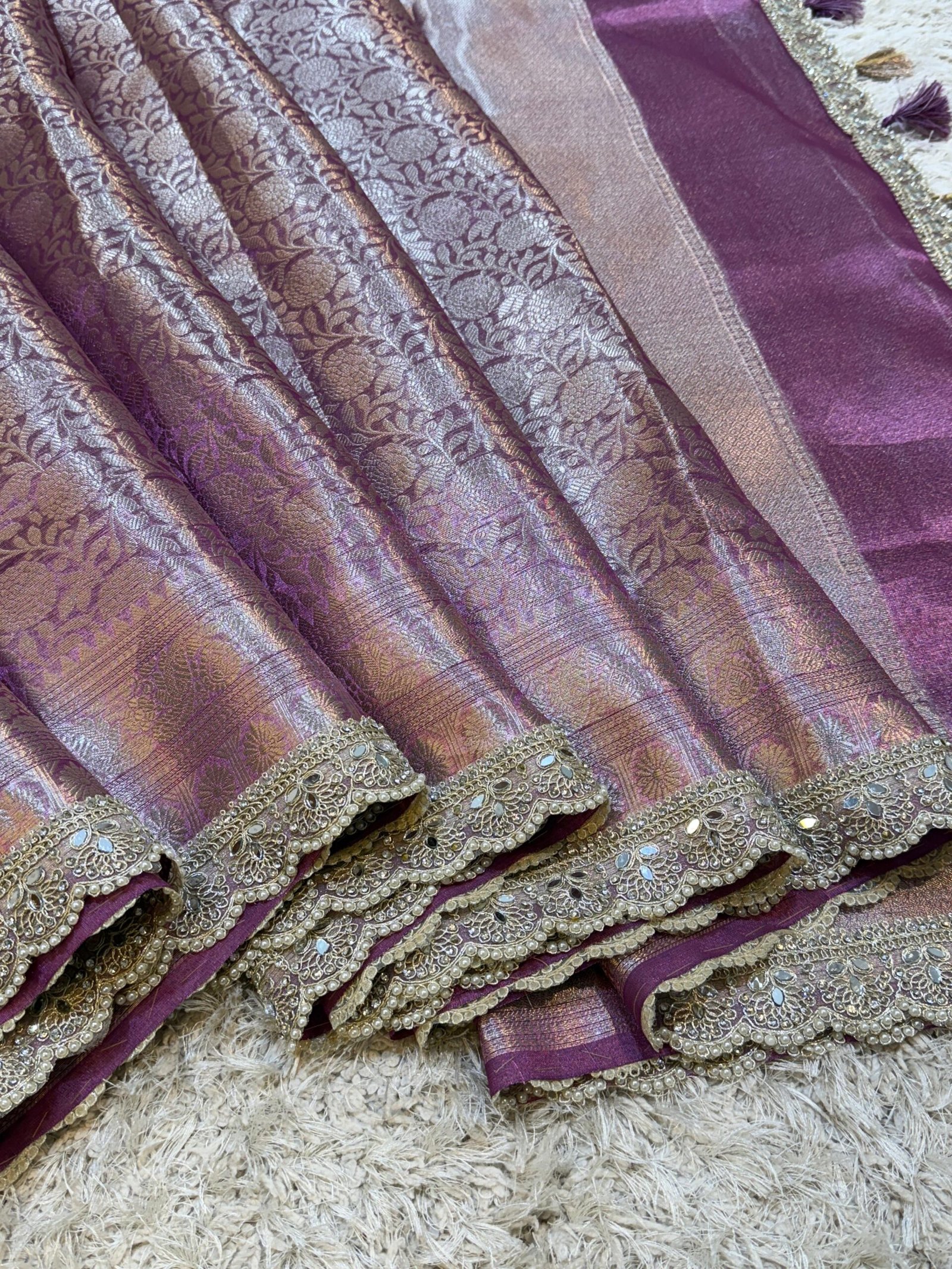 Lilac pink katan silk