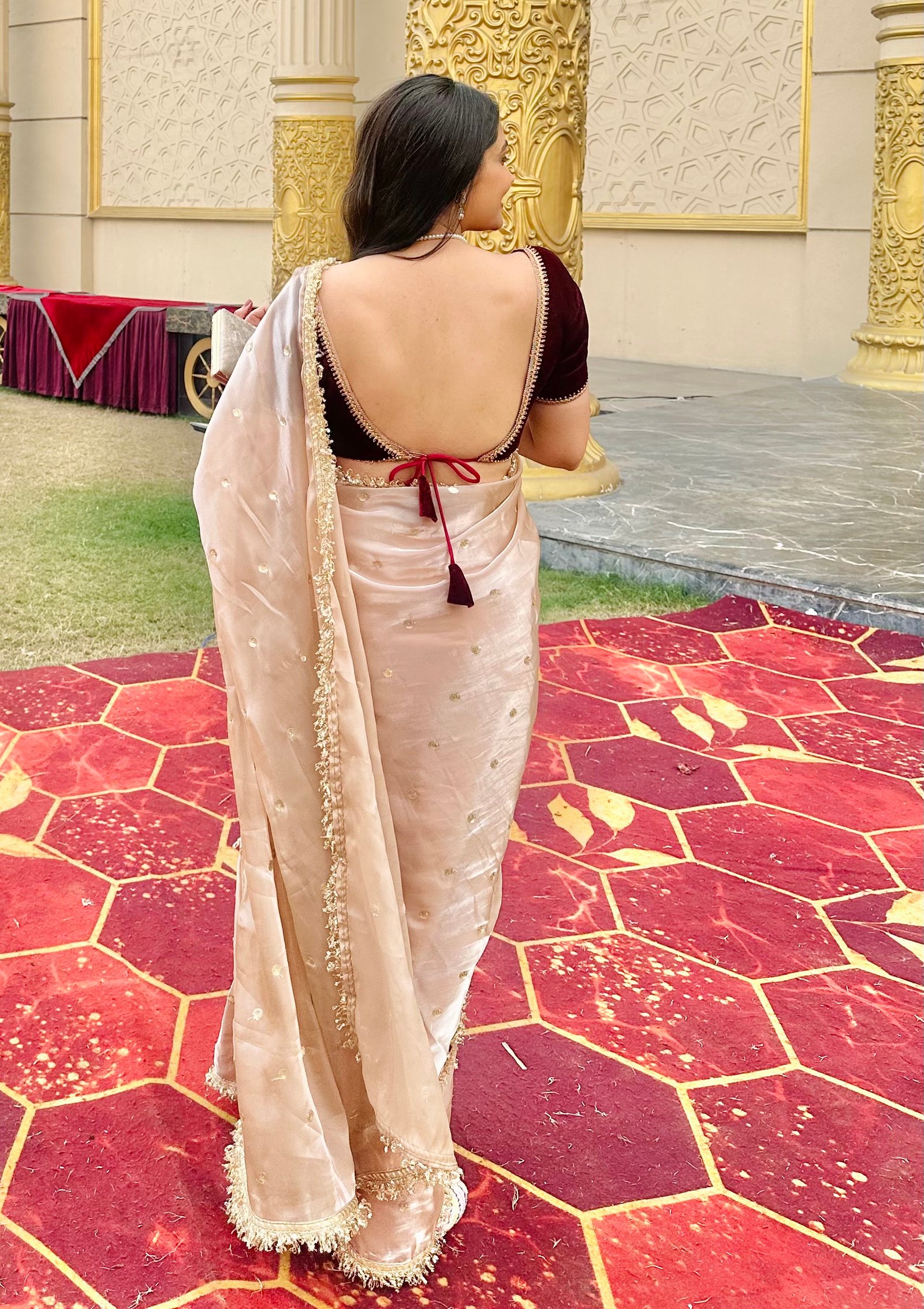 Champagne tissue silk