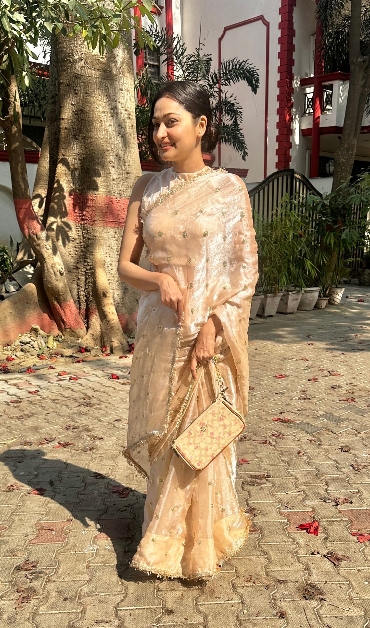 Champagne tissue silk