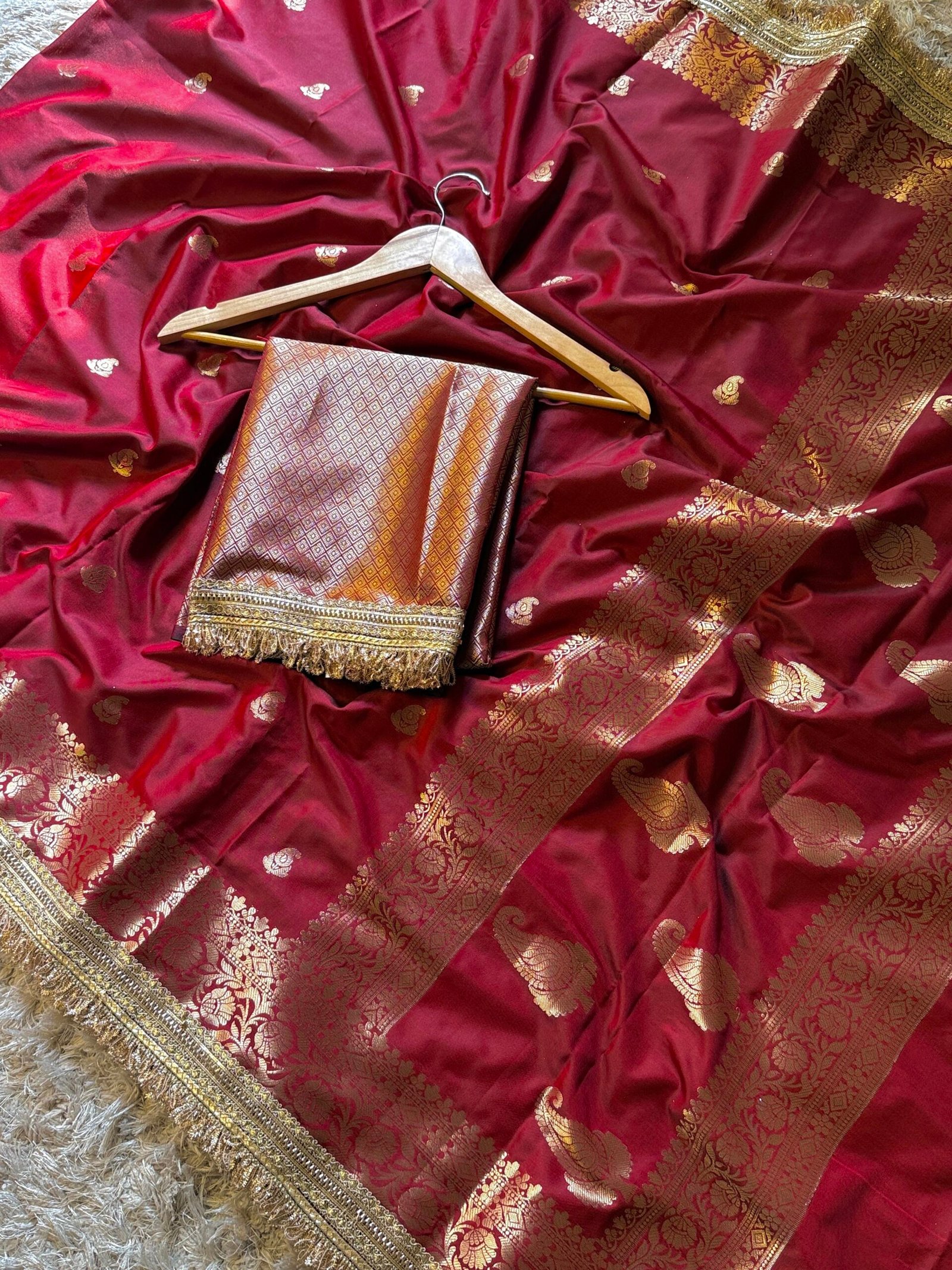 Bridal katan silk saree