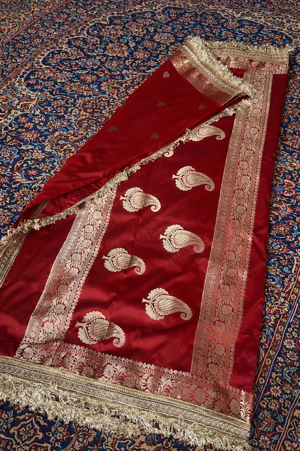 Bridal katan silk saree